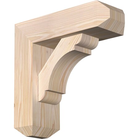 Ekena Millwork Olympic Craftsman Smooth Bracket w/ Offset Brace, Douglas Fir, 5 1/2"W x 16"D x 16"H BKT0604X16X16OLY04SDF